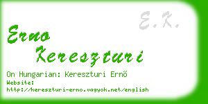 erno kereszturi business card