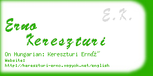 erno kereszturi business card